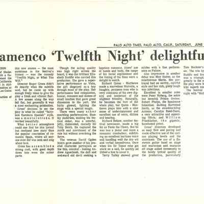 Palo Alto Times, June 14, 1969 Clipping, Photocopy