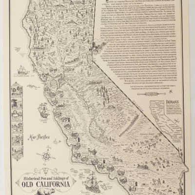 Old California Illustrated Map