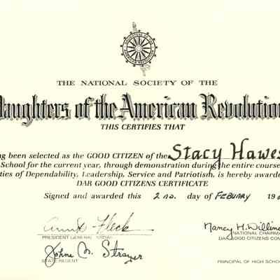 DAR Good Citizen Award