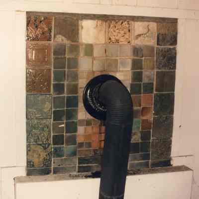 Photograph of Tiles around Wood Stove