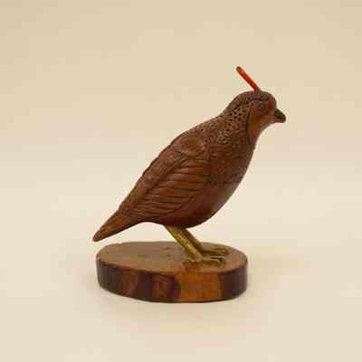 California Quail Wood Carving