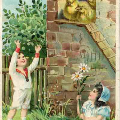 Easter Greetings Postcard