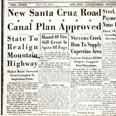 Newspaper Photocopy, November 25, 1921