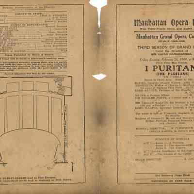 Metropolitan Opera House Program, "I Puritani"