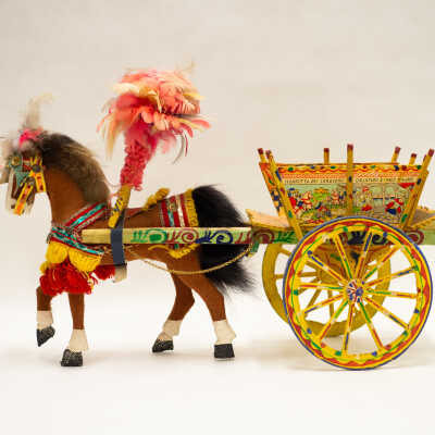 Horse with Carriage Figurine