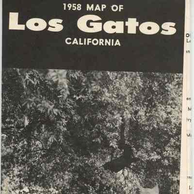 1958 Map of Los Gatos California