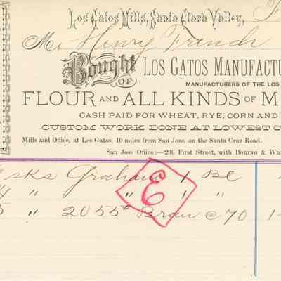 Los Gatos Manufacturing Co. Bill