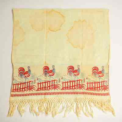 Linen with Rooster Pattern