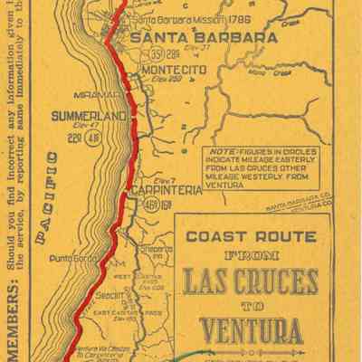 Las Cruces to Ventura Road Map