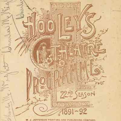 Hooley's Theatre Programme