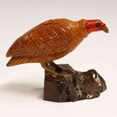 Red-headed Vulture Wood Carving