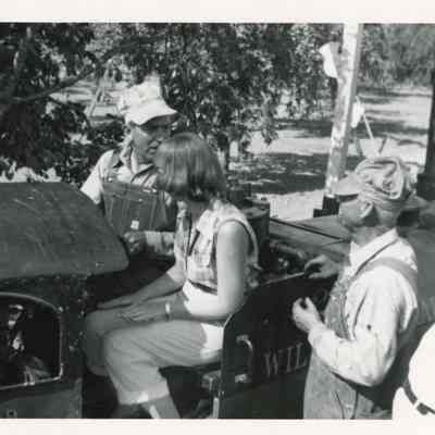 Walt and Sharon Disney on Wildcat Railroad Train