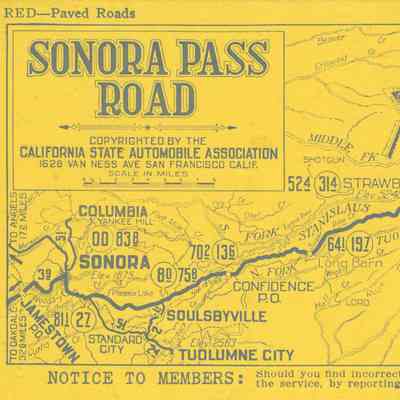 Sonora Pass Road Map