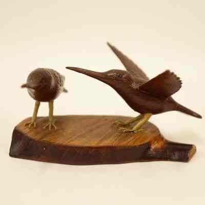 Hummingbird Wood Carving