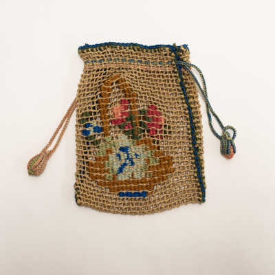 Crocheted Drawstring Bag