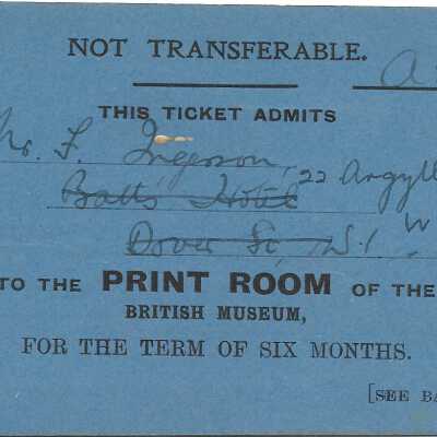 Ingerson Print Room Card