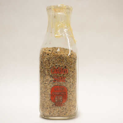 Milk Bottle with Sand