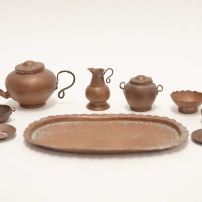 Miniature Copper Tea Set