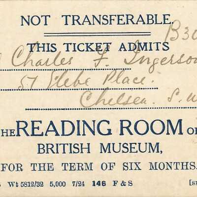 Ingerson Reading Room Card