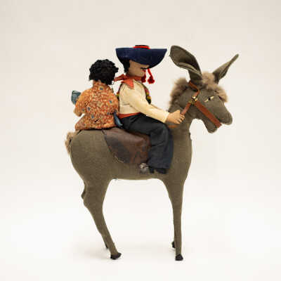 Donkey with Male, Female, and Baby Doll