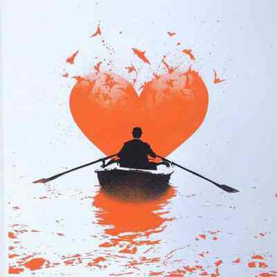 3/50 ORANGE Love Bats Limited Edition Print by Nick Walker
