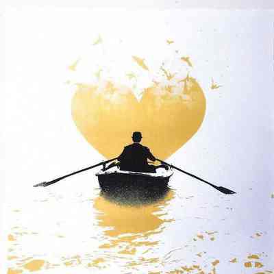 LOVE BATS GOLD, limited Edition Print BY NICK WALKER