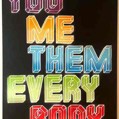 YOU ME THEM EVERY BODY original Canvas by Ben Eine