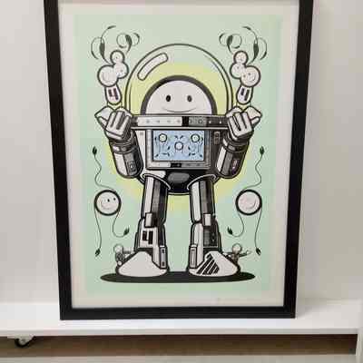 42/44.. BORK HOLDING LADS ( GREEN) Limited Print by BY T.L.P