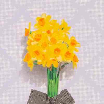 Gaffodils (Stick em up) Original Canvas by THE DOTMASTER