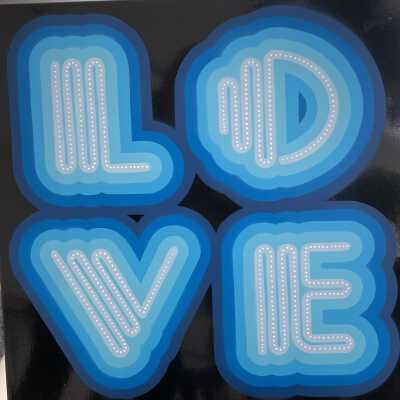 Original Canvas by Ben Eine - LOVE - Blue