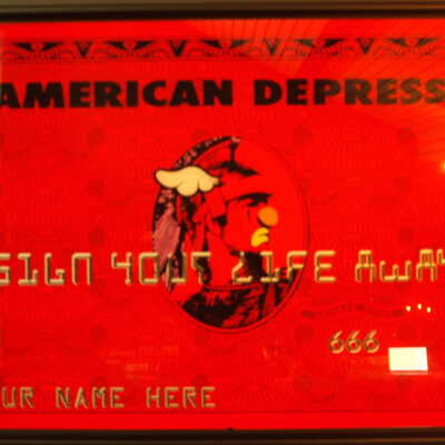 AMERICAN DEPRESS RED BY D FACE