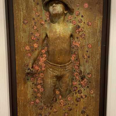 Rust and Roses - Wood Panel by Schoony