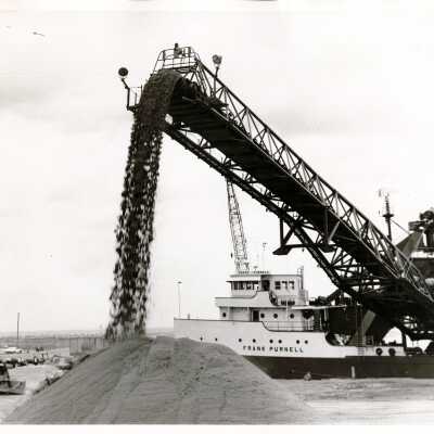 Frank Purnell, the First Ship to Dock at Port of Indiana