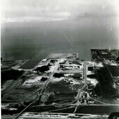 Aerial View of Harbors at Port of Indiana