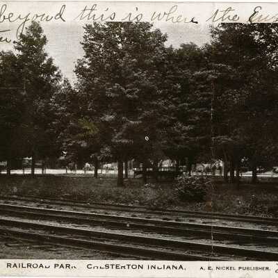 Railroad Park, Chesterton Postcard