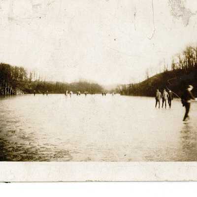 Skating on Sager Lake