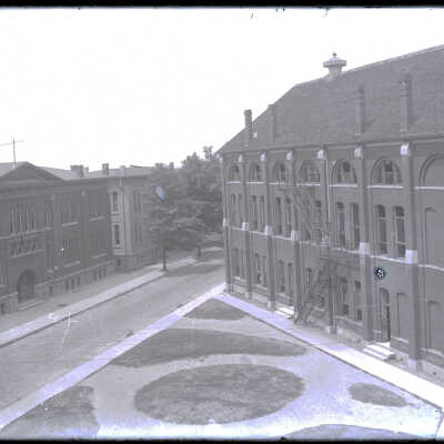 VU Old Campus Academic Buildings Negative, Glass Plate