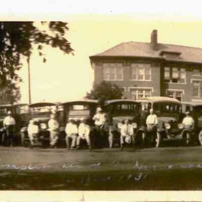 Westfield School, 1931 School buses and drivers