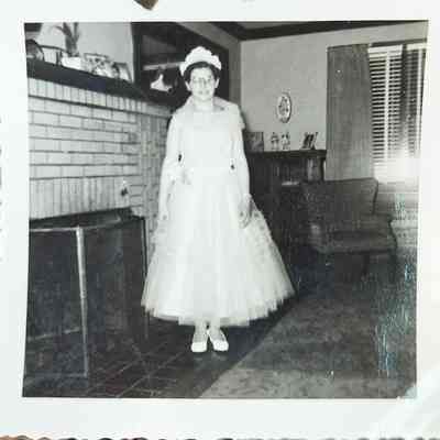 Photo of Betty Clark during Riley Queen event at her family home