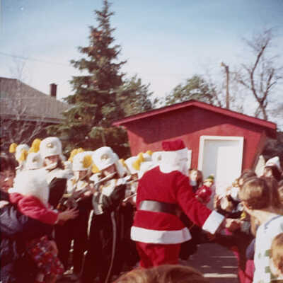 Santa Claus Entering his House in Westfield, 1972