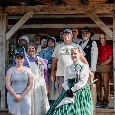Some Westfield Washington Historical Society Board members and guest after ribbon cutting