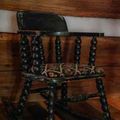 Rocking chair inside cabin