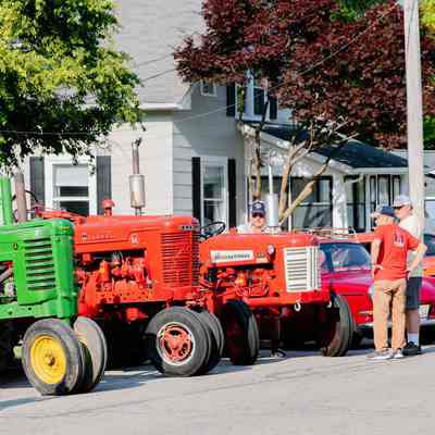 Antique Tractors in Vehicle Show
