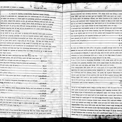 Last Will and Testament of Thomas J Lindley