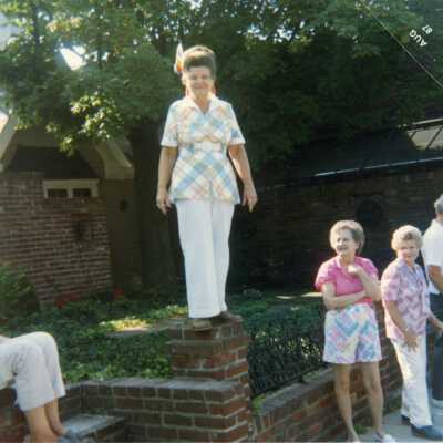 Camilla Axelrod in Front of her house on 116 North Union Street