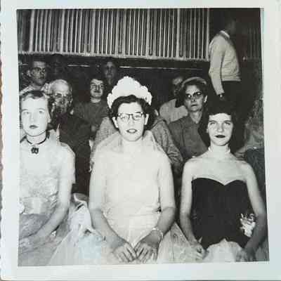 Photo of Betty Clark during Riley Queen event in Westfield High School Gym building