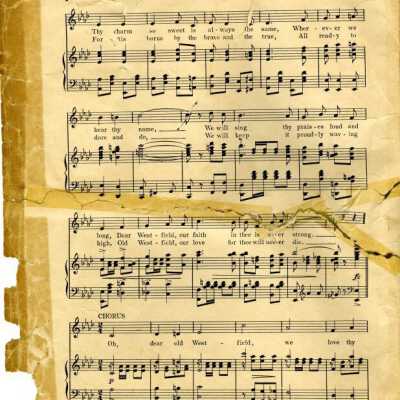 Glory To Old Westfield sheet music, page 2: Origsize: 11" X 14"; Origformat: Artifact