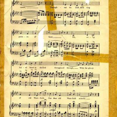 Glory To Old Westfield sheet music, page 3: Origsize: 11" X 14"; Origformat: Artifact