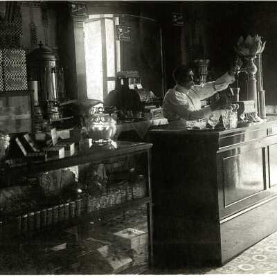Kansas "Kemp" Burroughs inside K Burroughs Lunch Room