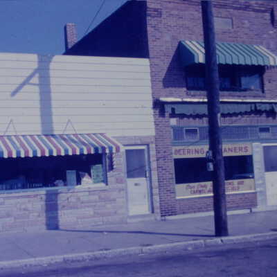 Ross Barber Shop 108 N Union and Deering Cleaners 106 N Union